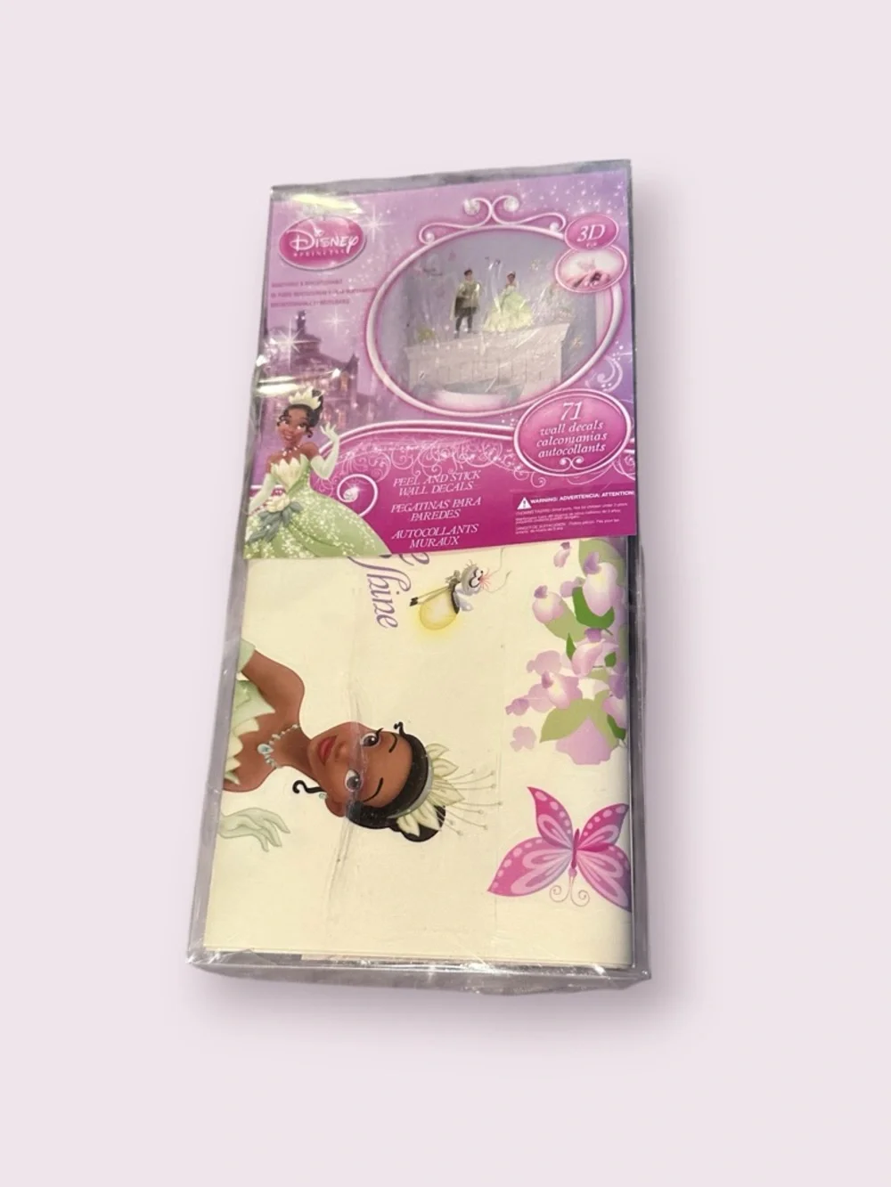 Disney Princess & The Frog Tiana 3D Wall Decor Removable Set Of 71 Decals
